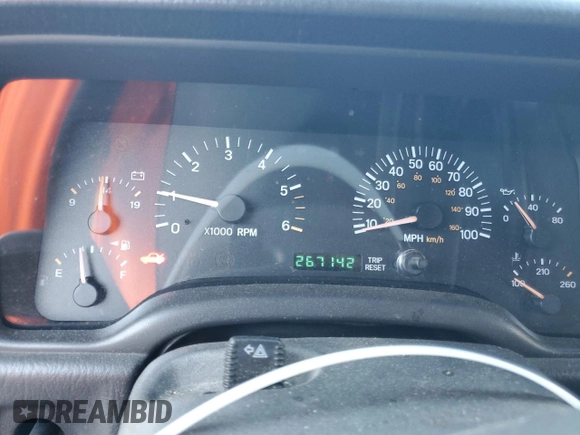 2001 Jeep Cherokee Sport with VIN 1J4FF58S71L576951, listed as a Copart auction lot 78390844 with 267,142 mi miles and Salvage title. Bid and sale history available at DreamBid. Image 9.