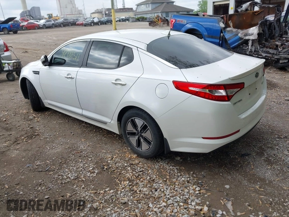 2012 Kia Optima Hybrid with VIN KNAGM4AD6C5014582, listed as a IAAI auction lot 42186511 with 172,517 mi miles. Bid and sale history available at carsss.com. Image 3.