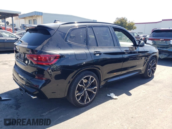 2020 BMW X3 M Competition with VIN 5YMTS0C00LLT10341, listed as a Copart auction lot 66440314 with 34,357 mi miles and Salvage Title. Bid and sale history available at carsss.com. Image 3.