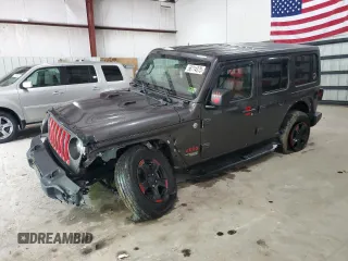 2021 Jeep Wrangler Unlimited Sport S z VIN 1C4HJXDN4MW769702, wystawiony jako Copart lot #58714375 z przebiegiem 47 584 mil mil oraz Szkoda całkowita • Salvage title. Historia ofert i sprzedaży dostępna na DreamBid. Obrazek 1.