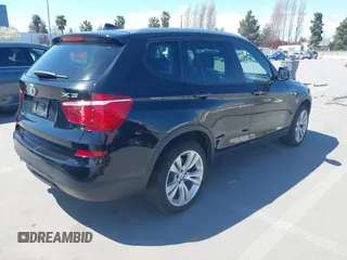 2015 BMW X3 xDrive28d with VIN 5UXWY3C52F0E96652, listed as a IAAI auction lot 41895140 with 57,131 mi miles. Bid and sale history available at carsss.com. Image 4.
