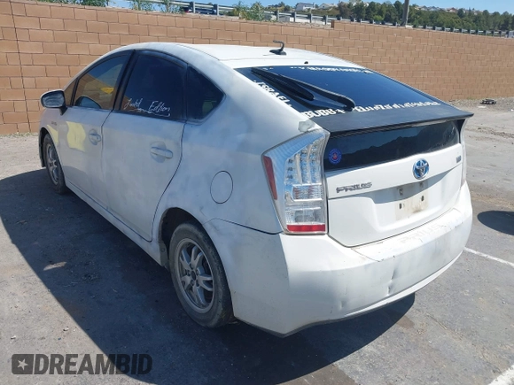 2010 Toyota Prius II with VIN JTDKN3DU7A0036990, listed as a IAAI auction lot 41974602 with 191,348 mi miles. Bid and sale history available at carsss.com. Image 3.
