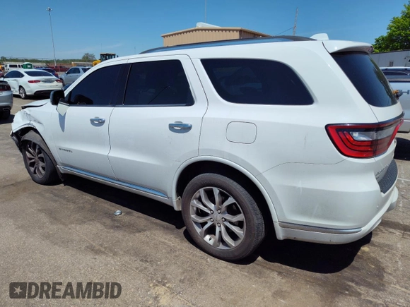 2016 Dodge Durango Citadel Anodized Platinum with VIN 1C4SDJET8GC403562, listed as a Copart auction lot 53485744 with 140,731 mi miles and Salvage title. Bid and sale history available at DreamBid. Image 2.