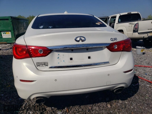 2014 Infiniti Q50 Hybrid Premium z VIN JN1AV7AP4EM691207, wystawiony jako Copart lot #52329415 z przebiegiem 175 294 mil mil oraz Szkody całkowita. Historia ofert i sprzedaży dostępna na DreamBid. Obrazek 6.