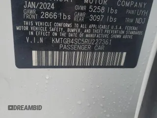 2024 Genesis G80 2.5T z VIN KMTGB4SC5RU227361, wystawiony jako Copart lot #78839324 z przebiegiem 2 169 mil mil oraz Czysty tytuł • Clean title. Historia ofert i sprzedaży dostępna na DreamBid. Obrazek 10.