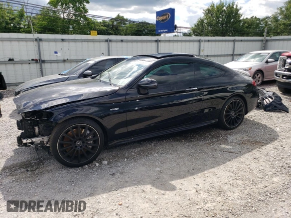2021 Mercedes-Benz C 43 AMG with VIN W1KWJ6EB5MG099731, listed as a Copart auction lot 56369644 with 38,062 mi miles and Salvage title. Bid and sale history available at DreamBid. Image 1.