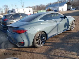 2022 Infiniti Q60 Red Sport 400 with VIN JN1FV7LL0NM680575, listed as a IAAI auction lot 41436276 with 26,862 mi miles and . Bid and sale history available at DreamBid. Image 4.