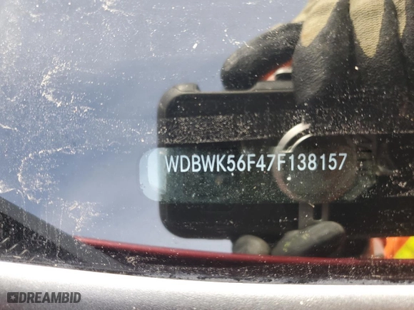 2007 Mercedes-Benz SLK-Class 3.5L with VIN WDBWK56F47F138157, listed as a Copart auction lot 44278645 with 84,704 mi miles and Salvage Title. Bid and sale history available at carsss.com. Image 14.