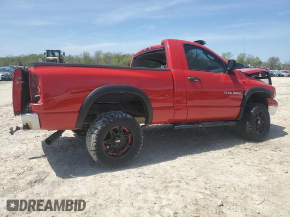 2005 Dodge 1500 SLT with VIN 1D7HU16N35J635897, listed as a Copart auction lot 53856695 with 154,796 mi miles and Salvage Title. Bid and sale history available at DreamBid. Image 3.