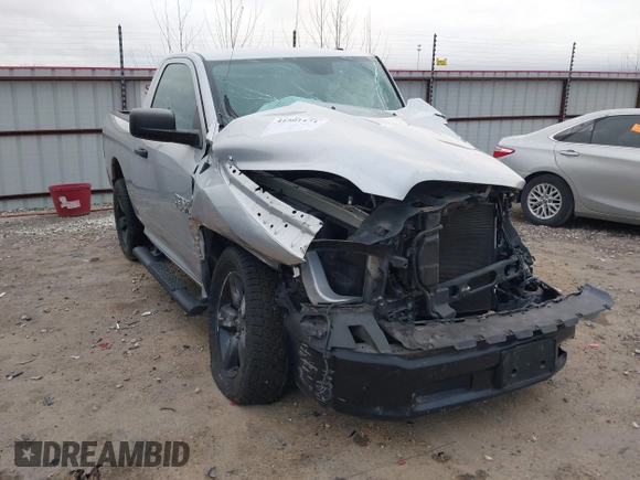 2017 Ram 1500 Express with VIN 3C6JR6AT7HG592100, listed as a IAAI auction lot 41501171 with 104,834 mi miles and . Bid and sale history available at DreamBid. Image 1.