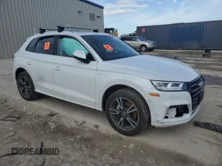 2020 Audi Q5 Premium Plus with VIN WA1E2AFYXL2056002, listed as a Copart auction lot 50502745 with 25,245 mi miles and Salvage title. Bid and sale history available at DreamBid. Image 4.