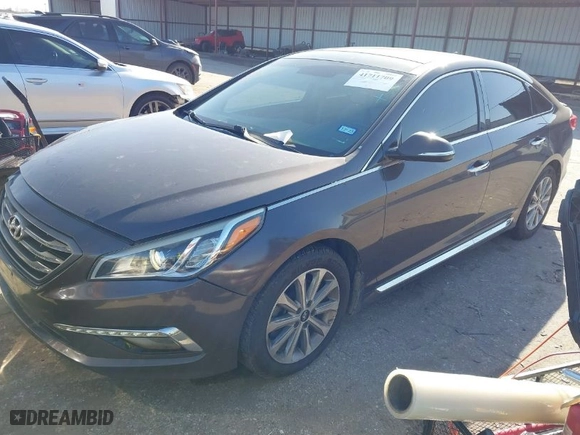 2016 Hyundai Sonata 2.4L Sport with VIN 5NPE34AF8GH407309, listed as a IAAI auction lot 41711709 with 127,460 mi miles. Bid and sale history available at carsss.com. Image 2.