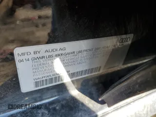 2014 Audi A4 Premium Plus with VIN WAUFFAFLXEN041436, listed as a Copart auction lot 48401265 with 92,539 mi miles and Clean Title. Bid and sale history available at carsss.com. Image 12.