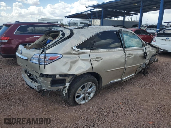 2012 Lexus RX 450h with VIN JTJBC1BA3C2435404, listed as a Copart auction lot 50693325 with 164,221 mi miles and Salvage Title. Bid and sale history available at DreamBid. Image 3.