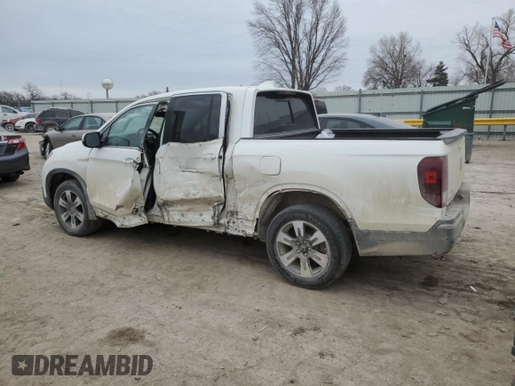 2019 Honda Ridgeline RTL-T with VIN 5FPYK3F65KB008827, listed as a Copart auction lot 44466815 with Not provided miles and Salvage title. Bid and sale history available at DreamBid. Image 2.