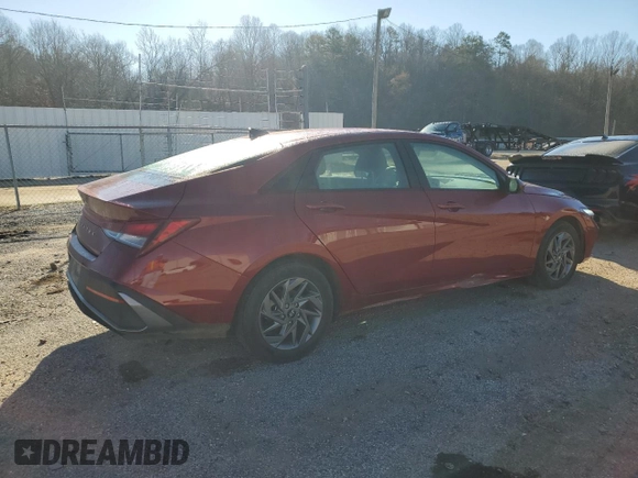2024 Hyundai Elantra SEL with VIN KMHLM4DGXRU702893, listed as a Copart auction lot 46631995 with 29,294 mi miles and Salvage Title. Bid and sale history available at carsss.com. Image 3.