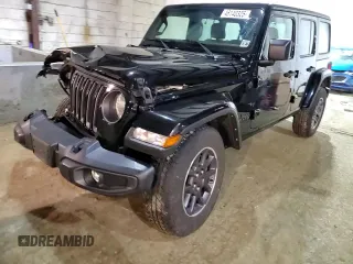 2021 Jeep Wrangler Unlimited 80th Anniversary with VIN 1C4HJXDN1MW738407, listed as a Copart auction lot 46140325 with 50,824 mi miles and Salvage title. Bid and sale history available at DreamBid. Image 12.