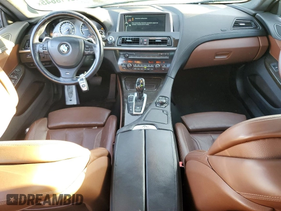 2013 BMW 6 Series 650i with VIN WBA6B2C50DD128130, listed as a Copart auction lot 46718645 with 123,540 mi miles and Salvage Title. Bid and sale history available at DreamBid. Image 8.
