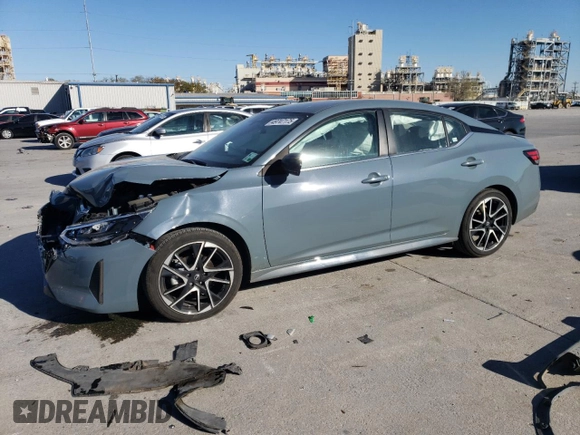 2024 Nissan Sentra SR with VIN 3N1AB8DV6RY371401, listed as a Copart auction lot 49747175 with 11,382 mi miles and Salvage Title. Bid and sale history available at carsss.com. Image 1.