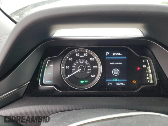 2022 Hyundai Ioniq Blue with VIN KMHC65LC4NU281486, listed as a Copart auction lot 56643665 with 53,396 mi miles and Salvage title. Bid and sale history available at DreamBid. Image 9.
