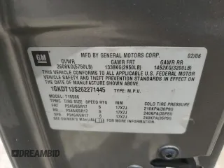 2006 GMC Envoy SLE z VIN 1GKDT13S262271445, wystawiony jako Copart lot #58196195 z przebiegiem 129 902 mil mil oraz Szkoda całkowita • Salvage title. Historia ofert i sprzedaży dostępna na DreamBid. Obrazek 12.