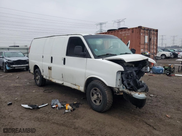 2006 Chevrolet Express Cargo Van with VIN 1GCFG15X761126523, listed as a Copart auction lot 86557894 with 0 mi miles and Salvage Title. Bid and sale history available at carsss.com. Image 4.