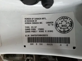 2011 Acura CSX z VIN 2HHFD5F59BH200319, wystawiony jako Copart lot #68003794 z przebiegiem 94 342 mil mil oraz Szkody całkowita. Historia ofert i sprzedaży dostępna na DreamBid. Obrazek 12.