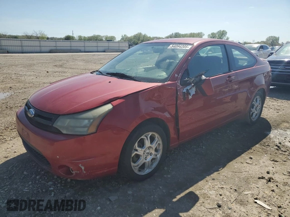 2009 Ford Focus SE with VIN 1FAHP32N89W152343, listed as a Copart auction lot 54094205 with 0 mi miles and Clean Title. Bid and sale history available at carsss.com. Image 1.