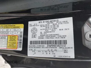 2018 Ford Fusion SE with VIN 3FA6P0HD7JR275157, listed as a IAAI auction lot 41961008 with 120,111 mi miles. Bid and sale history available at carsss.com. Image 9.