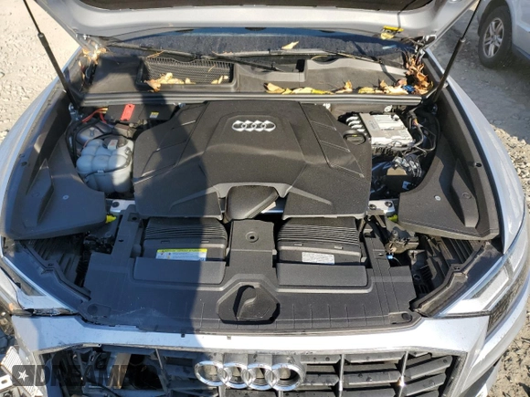 2021 Audi Q8 Premium Plus with VIN WA1BVAF1XMD005456, listed as a Copart auction lot 74460904 with 24,854 mi miles and Salvage Title. Bid and sale history available at carsss.com. Image 12.