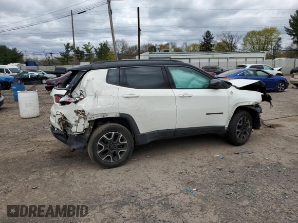2020 Jeep Compass Trailhawk with VIN 3C4NJDDB2LT142136, listed as a Copart auction lot 53182055 with Not provided miles and Salvage title. Bid and sale history available at DreamBid. Image 3.