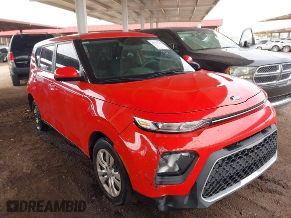 2021 Kia Soul LX with VIN KNDJ23AU5M7738553, listed as a IAAI auction lot 41793146 with 62,044 mi miles. Bid and sale history available at carsss.com. Image 1.