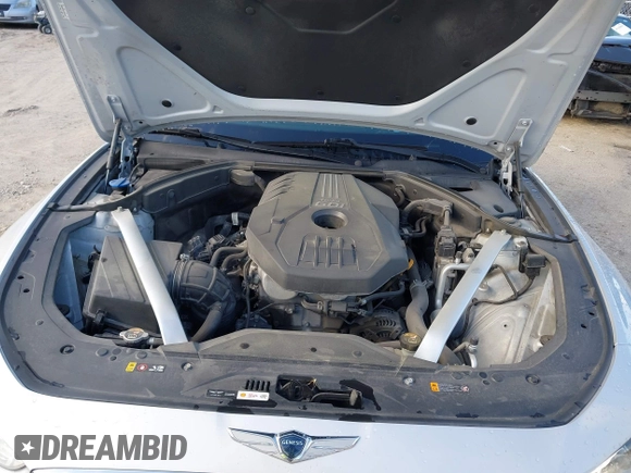2019 Genesis G70 2.0T Advanced with VIN KMTG44LA2KU029902, listed as a IAAI auction lot 41977468 with 43,365 mi miles. Bid and sale history available at carsss.com. Image 10.
