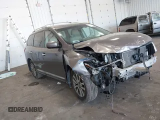 2014 Nissan Pathfinder SV z VIN 5N1AR2MM8EC677978, wystawiony jako IAAI lot #42226299 z przebiegiem 159 939 mil mil oraz . Historia ofert i sprzedaży dostępna na DreamBid. Obrazek 1.