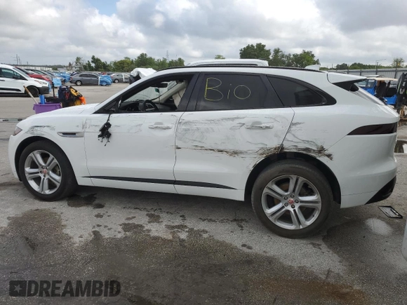 2019 Jaguar F-Pace 25t R-Sport with VIN SADCL2FX3KA352611, listed as a Copart auction lot 51287315 with 78,503 mi miles and Non Repairable. Bid and sale history available at DreamBid. Image 2.
