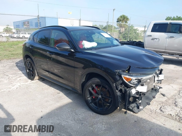 2019 Alfa Romeo Stelvio Ti with VIN ZASPAKBN6K7C46780, listed as a IAAI auction lot 41925163 with Not provided miles and . Bid and sale history available at DreamBid. Image 1.
