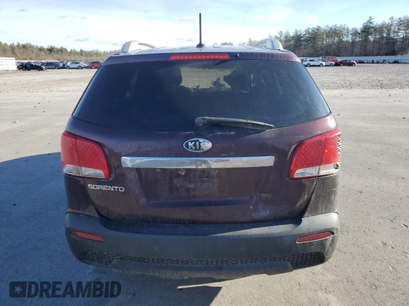 2013 Kia Sorento LX with VIN 5XYKTCA64DG399466, listed as a Copart auction lot 86968534 with 0 mi miles and Salvage Title. Bid and sale history available at carsss.com. Image 6.