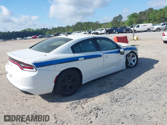 2019 Dodge Charger Police with VIN 2C3CDXAT3KH599711, listed as a IAAI auction lot 41906214 with 80,462 mi miles and . Bid and sale history available at DreamBid. Image 4.