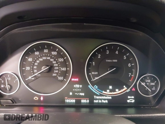 2014 BMW 3 Series 328i xDrive with VIN WBA3B3G50ENR83599, listed as a IAAI auction lot 42106340 with 195,309 mi miles. Bid and sale history available at carsss.com. Image 7.