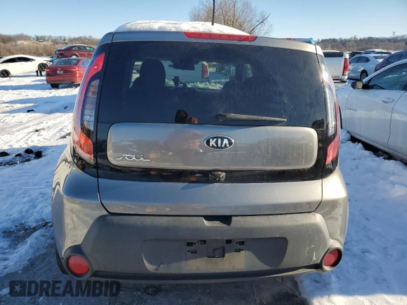 2015 Kia Soul with VIN KNDJN2A28F7236350, listed as a Copart auction lot 41474255 with 92,958 mi miles and Salvage Title. Bid and sale history available at carsss.com. Image 6.