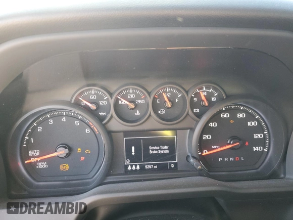 2024 Chevrolet Silverado 1500 Custom Trail Boss with VIN 3GCPDCEK1RG151825, listed as a Copart auction lot 80678954 with 5,257 mi miles and Salvage Title. Bid and sale history available at carsss.com. Image 9.