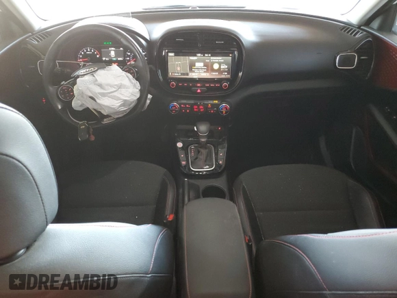 2021 Kia Soul Turbo with VIN KNDJ53AF0M7742468, listed as a Copart auction lot 76140414 with 49,340 mi miles and Salvage Title. Bid and sale history available at DreamBid. Image 8.