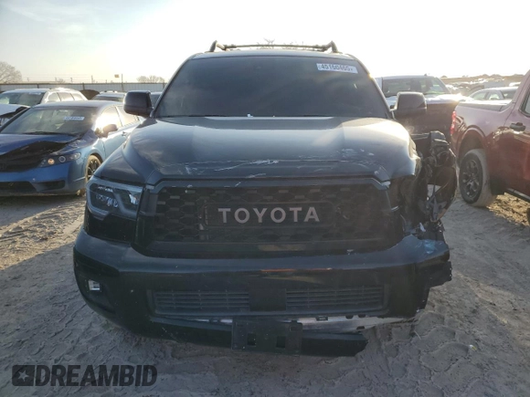 2021 Toyota Sequoia TRD Pro with VIN 5TDEY5B19MS182950, listed as a Copart auction lot 45160465 with 61,759 mi miles and Salvage Title. Bid and sale history available at carsss.com. Image 5.