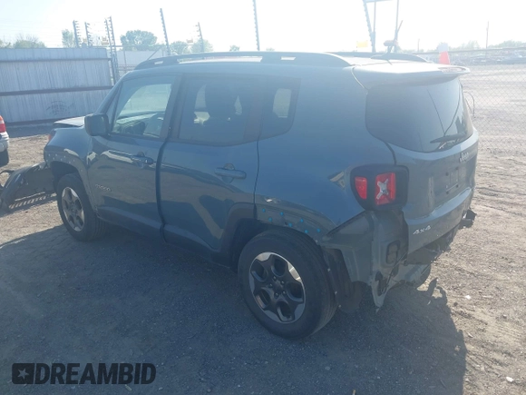 2017 Jeep Renegade Sport with VIN ZACCJBAB5HPF77358, listed as a IAAI auction lot 41988784 with 99,331 mi miles and . Bid and sale history available at carsss.com. Image 3.