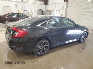 2019 Honda Civic Sport with VIN 2HGFC2F85KH590674, listed as a Copart auction lot 54452595 with 12,610 mi miles and Salvage Title. Bid and sale history available at DreamBid. Image 3.