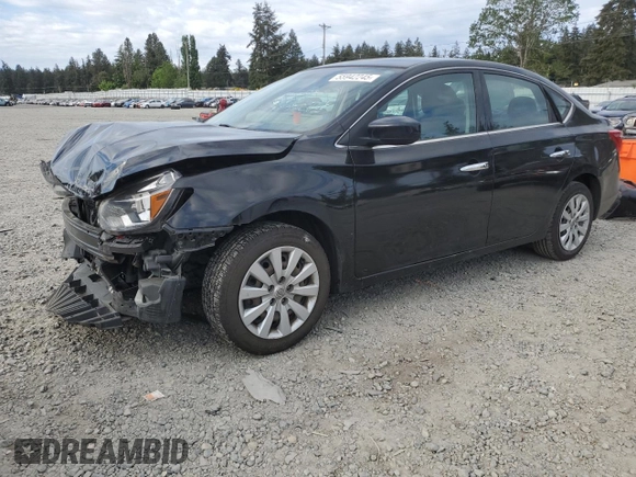 2017 Nissan Sentra SV with VIN 3N1AB7AP9HL701740, listed as a Copart auction lot 55942245 with 88,324 mi miles and Salvage Title. Bid and sale history available at DreamBid. Image 1.