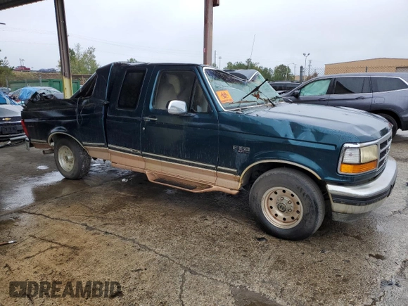 1995 Ford F-150 with VIN 1FTEX15H7SKA43294, listed as a Copart auction lot 76406034 with 0 mi miles and Salvage Title. Bid and sale history available at carsss.com. Image 4.