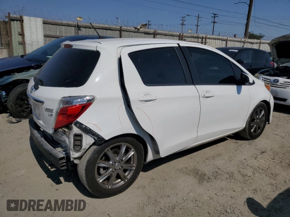 2012 Toyota Yaris L with VIN JTDKTUD30CD527531, listed as a Copart auction lot 65022015 with 157,177 mi miles and Salvage title. Bid and sale history available at DreamBid. Image 3.