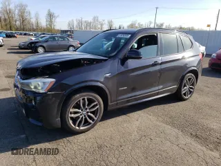 2015 BMW X3 xDrive28i with VIN 5UXWX9C5XF0D54698, listed as a Copart auction lot 51656385 with 83,399 mi miles and Salvage Title. Bid and sale history available at DreamBid. Image 1.
