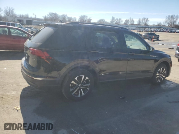 2024 Volkswagen Tiguan S with VIN 3VVFB7AX0RM134060, listed as a Copart auction lot 44733445 with Not provided miles and Salvage title. Bid and sale history available at DreamBid. Image 3.